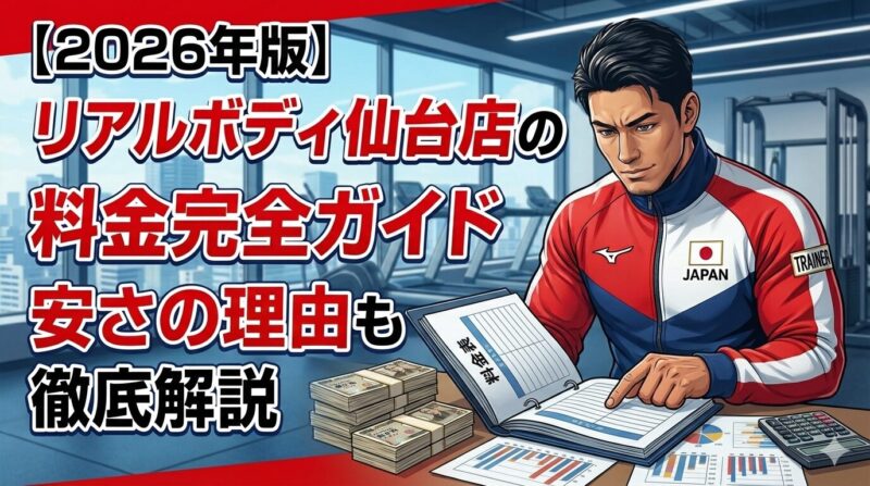 【2026年版】リアルボディ仙台店の料金を元日本代表トレーナーが徹底解説する完全ガイドのアイキャッチ画像